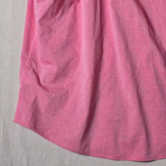 Craft‎ + Flow Button Up Short Sleeves Pink Wash Cuff Sleeves Shirt Size Medium - Picture 10 of 14